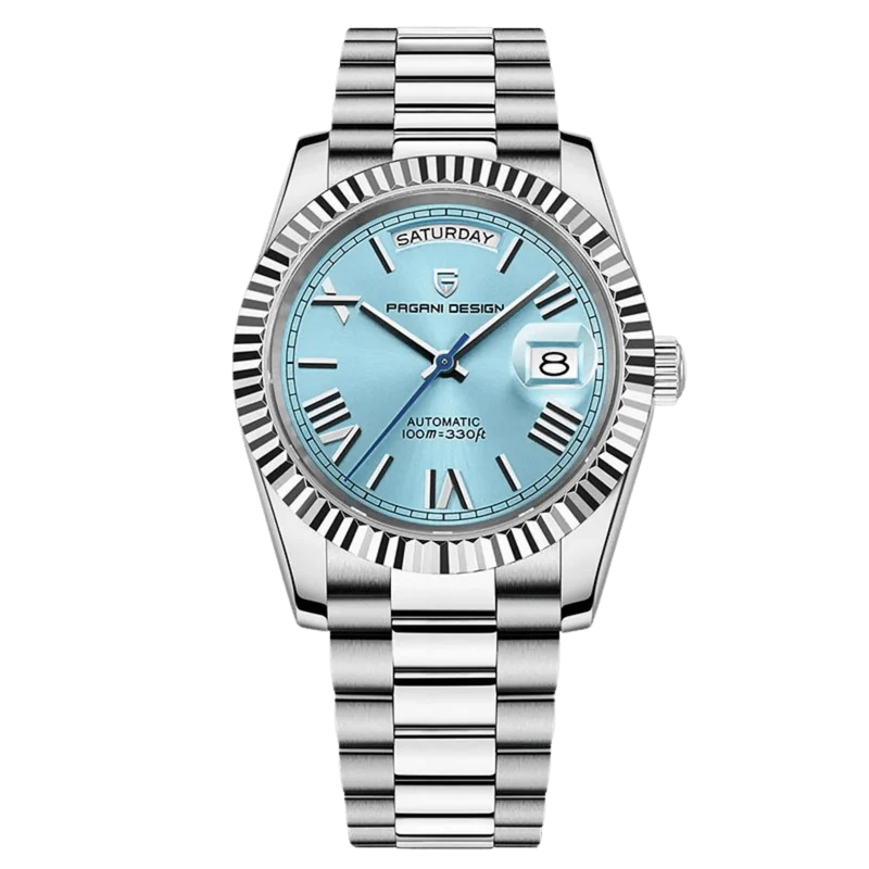 PD Day-Date Seiko NH36A – Silver Sky Blue Dial