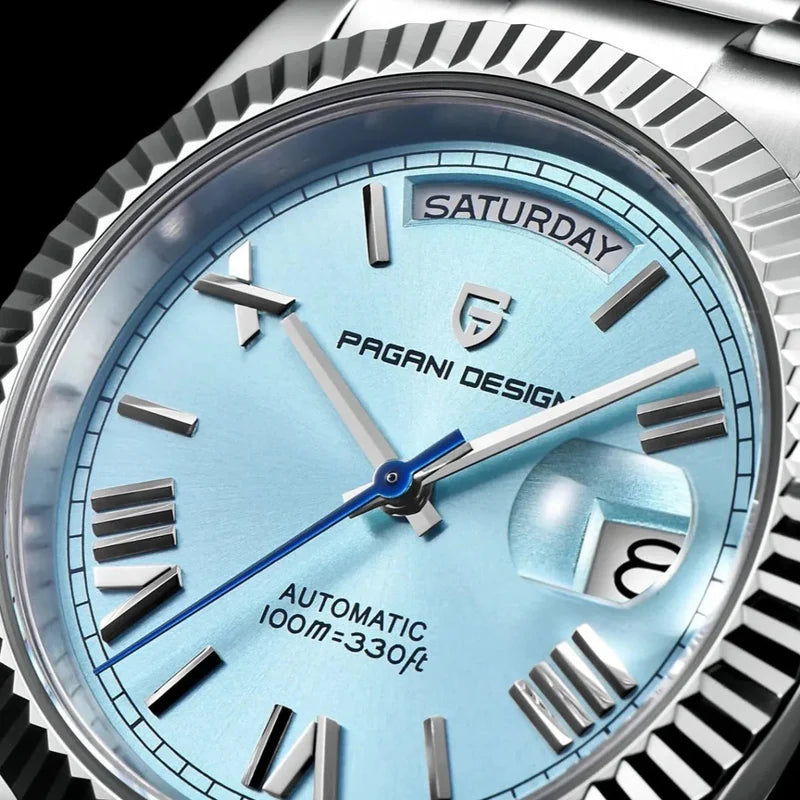 PD Day-Date Seiko NH36A – Silver Sky Blue Dial