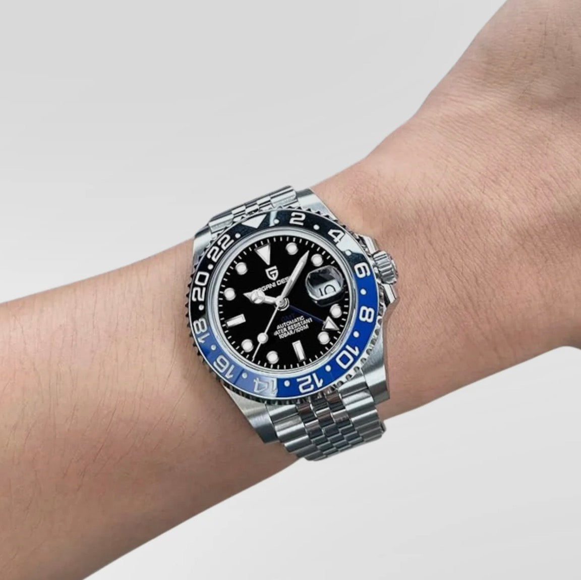 PD GMT-Master Seiko NH34 – Black & Blue “Batman” Dial Jubilee Bracelet